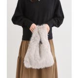 ベージュ(052) | ラメ入りファートートバッグ | SHOO・LA・RUE