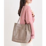 トープ(054) | つや合皮つまみハンドルトートバッグ | SHOO・LA・RUE