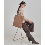 ラメ格子柄スクエアトートバッグ | SHOO・LA・RUE | 詳細画像4 