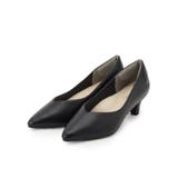 ブラック(019) | 【通勤 セレモニー】Vカットデザインで足が美しく見える ベーシック5cmパンプス | SHOO・LA・RUE
