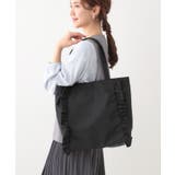 ブラック(019) | フリルトートバッグ | SHOO・LA・RUE