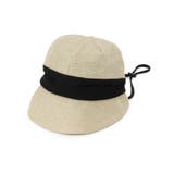 ライトベージュ(551) | リネンライク顔周りすっぽりキャスケット | SHOO・LA・RUE