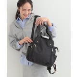 ブラック(019) | 【撥水／2WAY】トートにもなる低反発ベルトの3層リュック | SHOO・LA・RUE