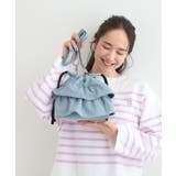 サックスブルー(090) | デニム巾着ショルダーバッグ | SHOO・LA・RUE