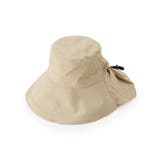 グレージュ(050) | 【UV/吸水速乾】うしろリボンシェード付きハット | SHOO・LA・RUE