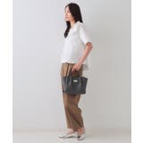 【軽量/2WAY/通勤対応】フロントベルトデザインミドルトートバッグ | OPAQUE.CLIP | 詳細画像4