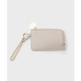 ベージュ(052) | 【2WAY】合皮チャームカードケース | OPAQUE.CLIP