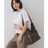 ブラウン(044) | 【A4サイズ対応/長さ調整可能】ダブルトライアングルデザインショルダーバッグ | OPAQUE.CLIP