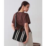 【2WAY】ラインハンドルスクエアニットミドルトートバッグ | OPAQUE.CLIP | 詳細画像3