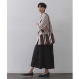 【2WAY】ラインハンドルスクエアニットミドルトートバッグ | OPAQUE.CLIP | 詳細画像8