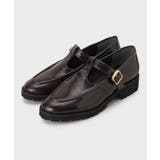 ブラウン(044) | 【軽量】Tストラップローファーシューズ | OPAQUE.CLIP