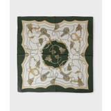 カーキ(029) | チェーン柄スクエア大判スカーフ | OPAQUE.CLIP