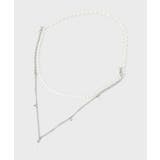 シルバー(006) | 【マルチWAY】ネックレスにもなるパール調チェーンベルト | OPAQUE.CLIP