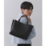 ブラック(019) | 【2WAY/人間工学】ソフトシュリンク合皮ミドルサイズトートバッグ | OPAQUE.CLIP