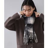 オンブレチェック大判ストール | OPAQUE.CLIP | 詳細画像1