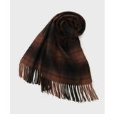 ブラウン(044) | オンブレチェック大判ストール | OPAQUE.CLIP