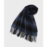 ブルー(893) | オンブレチェック大判ストール | OPAQUE.CLIP