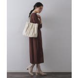 【A4サイズ対応／マチ付き】ストライプフェイクファートートバッグ | OPAQUE.CLIP | 詳細画像3 