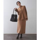 【A4サイズ対応／マチ付き】ストライプフェイクファートートバッグ | OPAQUE.CLIP | 詳細画像7 