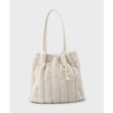 【A4サイズ対応／マチ付き】ストライプフェイクファートートバッグ | OPAQUE.CLIP | 詳細画像16 