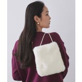 オフホワイト(003) | 【11色展開】フェイクファースクエアミニポシェット | OPAQUE.CLIP