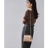 シャイニー合皮スクエアデザインチェーンミニショルダーバッグ | OPAQUE.CLIP | 詳細画像1 