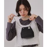 ブラック(619) | 【6色展開】シャイニー素材巾着ミニショルダーバッグ | OPAQUE.CLIP