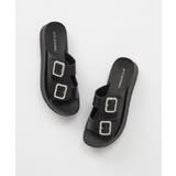 ビジューバックルダブルベルトサンダル | OPAQUE.CLIP | 詳細画像8 