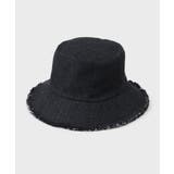 ブラック(019) | デニムフリンジバケットハット | OPAQUE.CLIP