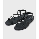 ブラック(019) | ラインストーンストラップサンダル | OPAQUE.CLIP