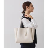 アイボリー(004) | 【軽量／A4サイズ対応】サフィアーノ調3層トートバッグ | OPAQUE.CLIP