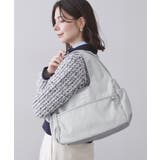 グレー(012) | フロントポケット3層デザイントライアングルミドルトートバッグ【マルチポケット】 | OPAQUE.CLIP