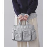 フロントWポケット3層デザインミドルトートバッグ【2WAY／マルチポケット】 | OPAQUE.CLIP | 詳細画像1 