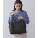 ブラック(019) | シュリンク合皮大容量トートバッグ【人間工学/軽量/A4サイズ対応/2WAY】 | OPAQUE.CLIP