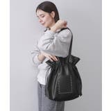 ブラック(019) | 素材アソートドロストデザイン巾着トートバッグ【A4サイズ対応】 | OPAQUE.CLIP