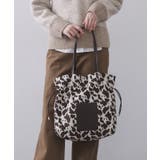 ブラウン(243) | 素材アソートドロストデザイン巾着トートバッグ【A4サイズ対応】 | OPAQUE.CLIP