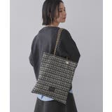 ツイードコンビチェーンショルダートートバッグ【A4サイズ対応】 | OPAQUE.CLIP | 詳細画像1 