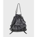 ドロストリボンフリルティアードショルダーバッグ【長さ調整可能】 | OPAQUE.CLIP | 詳細画像9 