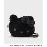 ブラック(819) | ◆【ハローキティ】フェイス型2WAYキラふわミニショルダーバッグ | OPAQUE.CLIP