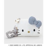 オフホワイト(003) | ◆【ハローキティ】フェイス型2WAYキラキラフラットポーチ | OPAQUE.CLIP