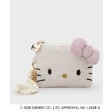 ベージュ(052) | ◆【ハローキティ】フェイス型2WAYキラキラフラットポーチ | OPAQUE.CLIP