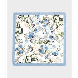 サックスブルー(090) | フラワー柄スカーフ | OPAQUE.CLIP