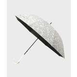 ベージュ(052) | 晴雨兼用フラワーデザインプリント長傘 | OPAQUE.CLIP