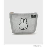 シルバー(806) | ◆【miffy】さがら刺繍チュールメッシュポーチ | OPAQUE.CLIP