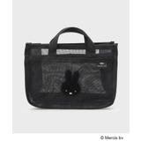 ブラック(019) | ◆【miffy】さがら刺繍チュールメッシュバッグインバッグ | OPAQUE.CLIP