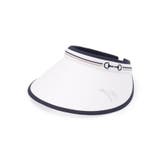 ホワイト(001) | ビット柄クリップバイザー | adabat