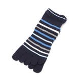 5本指ボーダーショートソックス | adabat | 詳細画像1