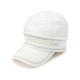 ホワイト(002) | キルティングラインブリム防寒キャップ | adabat