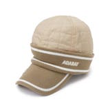 ベージュ(052) | キルティングラインブリム防寒キャップ | adabat