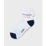 ホワイト(001) | フレンチボンボンショートソックス | adabat